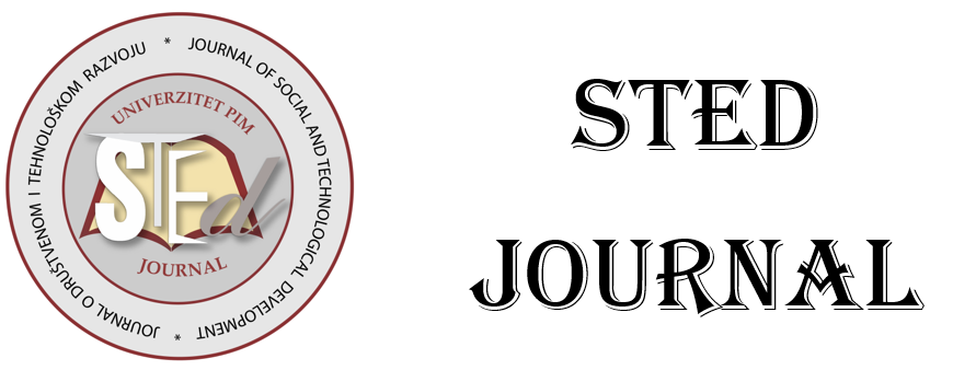 STED Journal - JOURNAL OF SOCIAL AND TECHNOLOGICAL DEVELOPMENT