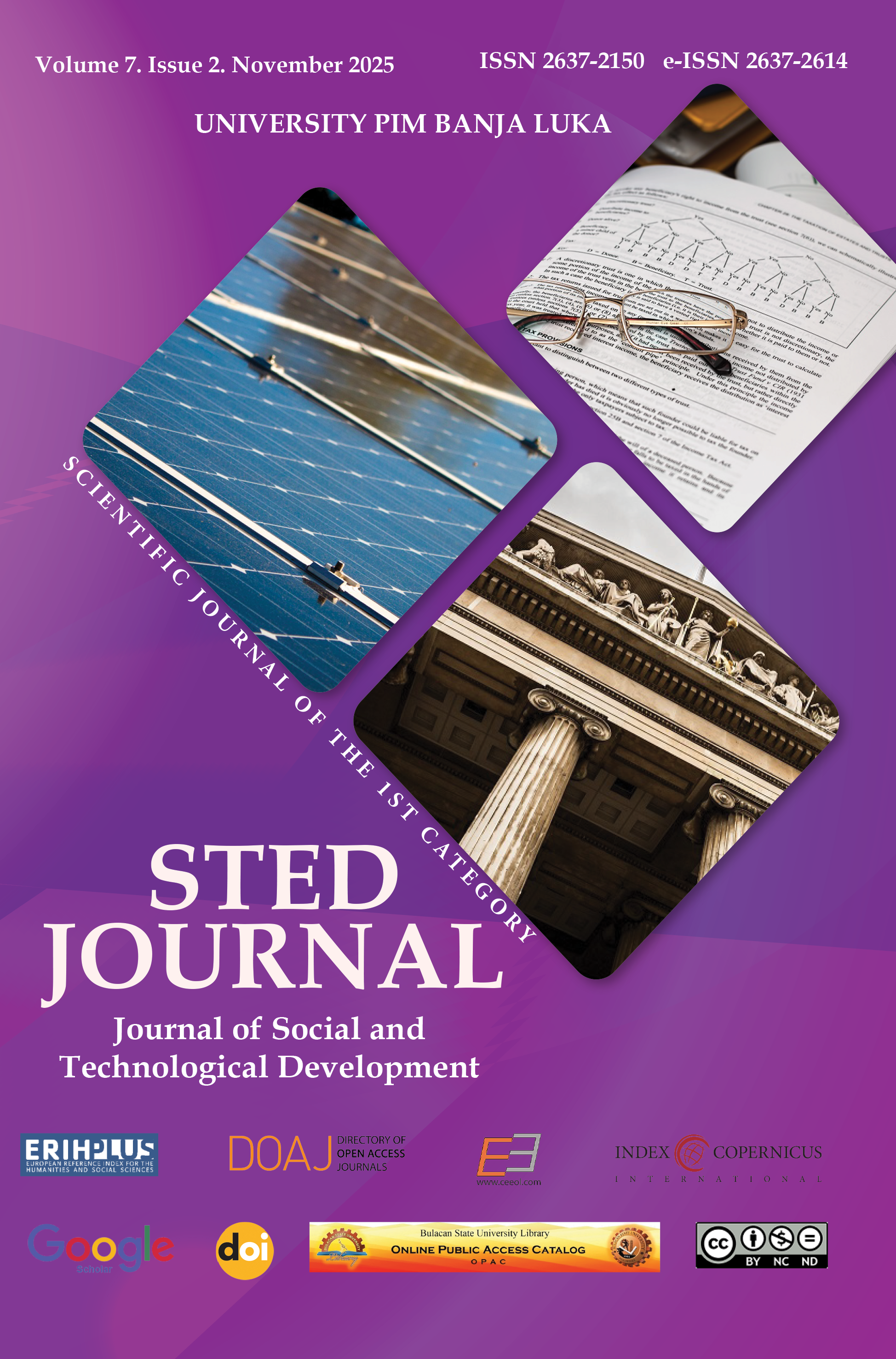 STED Journal - JOURNAL OF SOCIAL AND TECHNOLOGICAL DEVELOPMENT